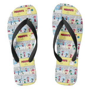 Charlie Brown's Baseball Memories Flip Flops