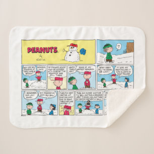 Charlie Brown's Baseball Memories Sherpa Blanket