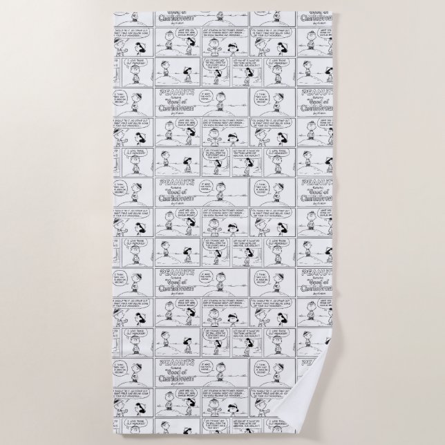 Charlie Brown's Memories At The Pitcher's Mound Beach Towel (Front)