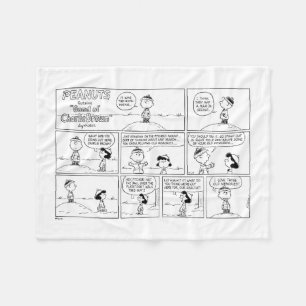 Charlie Brown's Memories At The Pitcher's Mound Fleece Blanket