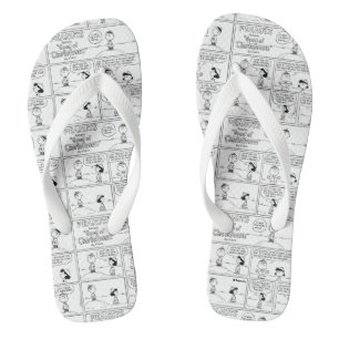 Charlie Brown's Memories At The Pitcher's Mound Flip Flops