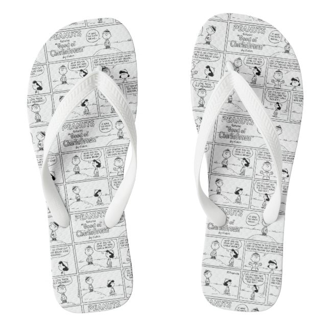 Charlie Brown's Memories At The Pitcher's Mound Flip Flops (Footbed)