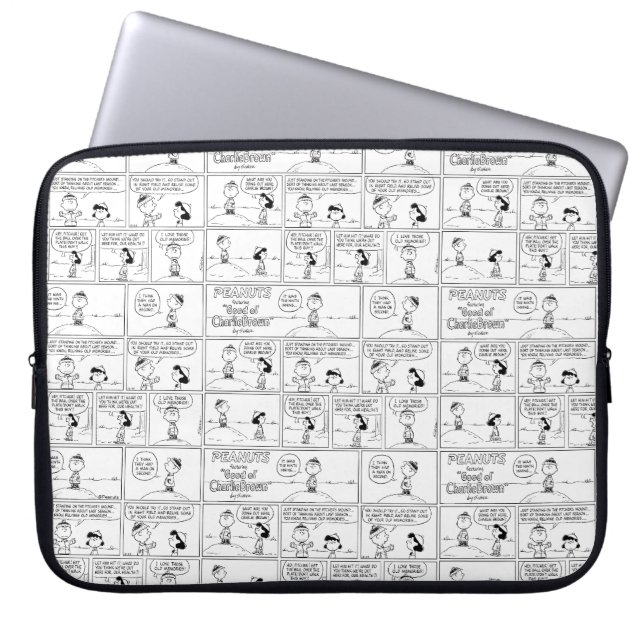 Charlie Brown's Memories At The Pitcher's Mound Laptop Sleeve (Front)
