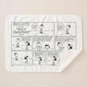 Charlie Brown's Memories At The Pitcher's Mound Sherpa Blanket