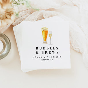 CHARLIE Bubbles & Brews Couples Shower Welcome Napkin