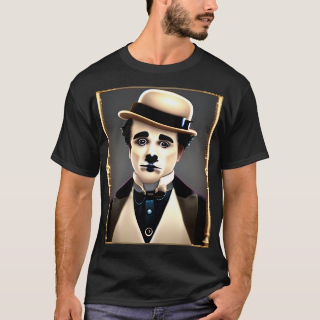 Charlie Chaplin Sad Dog T-Shirt (Front)