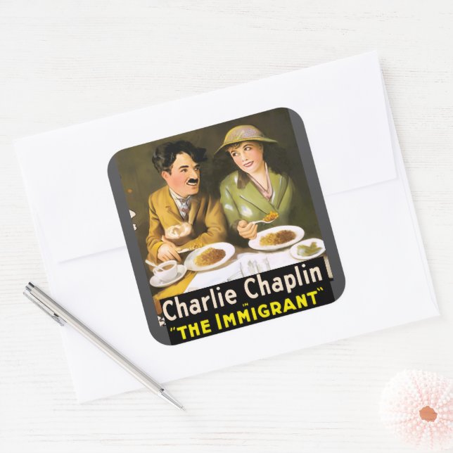 Charlie Chaplin/The Immigrant Sticker (Envelope)