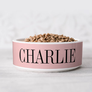 Charlie Classic Name Monogram   Pink Bowl