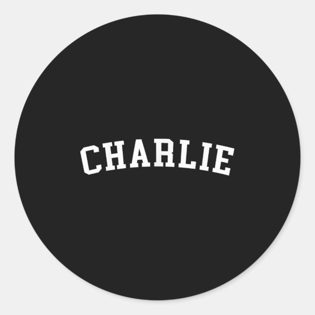 Charlie  classic round sticker (Front)