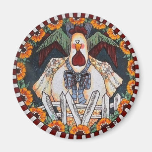Charlie Cluckleworth Rooster Magnet