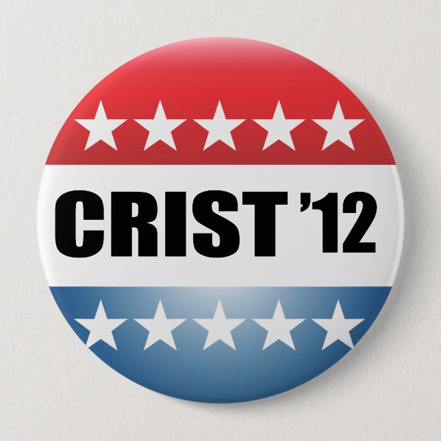 CHARLIE CRIST 10 CM ROUND BADGE (Front)