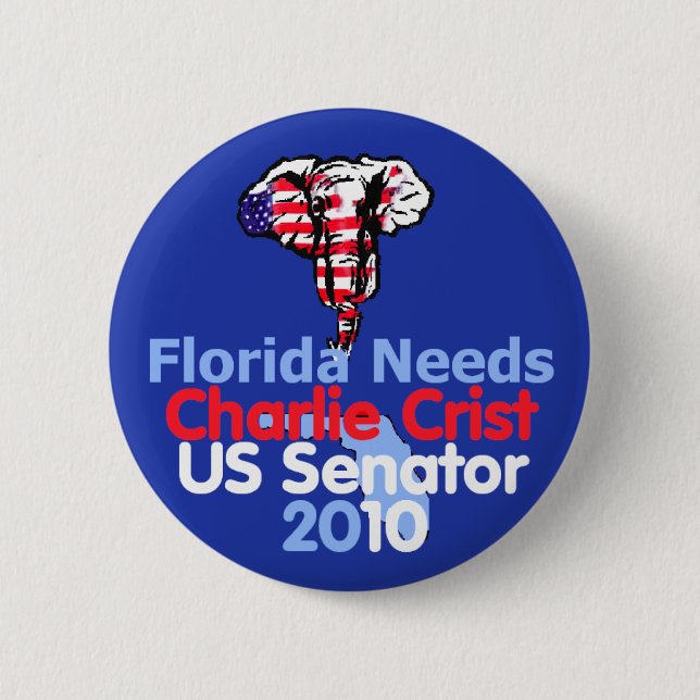 Charlie Crist 2010 Button (Front)