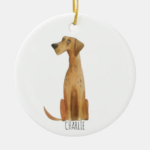 Charlie Dog Ceramic Tree Decoration