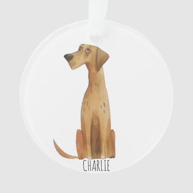 Charlie Dog Ornament (Front)
