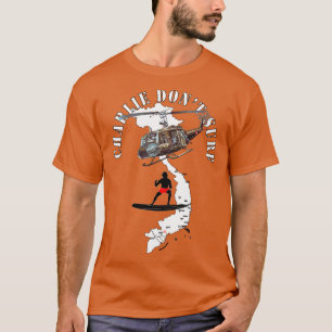 Charlie Dont Surf w Board w Big Helo White T-Shirt