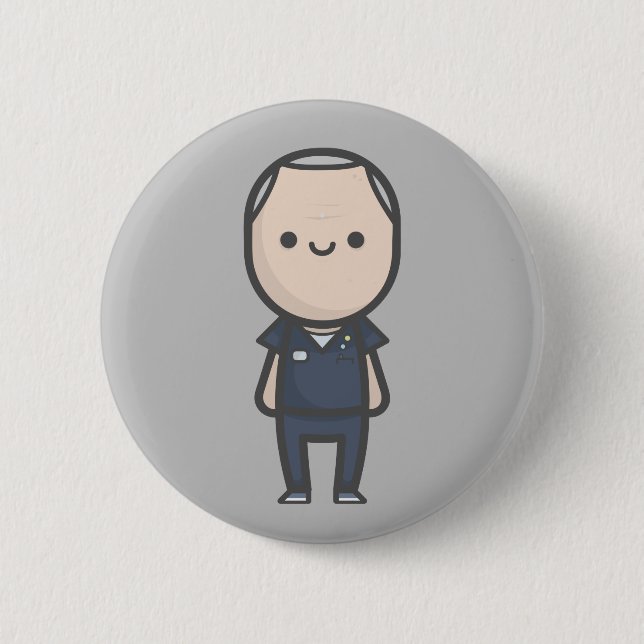 Charlie Fairhead - Casualty 6 Cm Round Badge (Front)