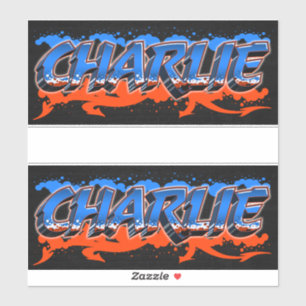 Charlie First Name Graffiti Sticker