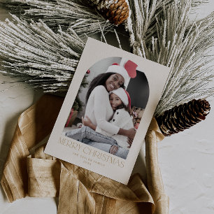 CHARLIE Gold Arch Xmas Photo Fun Merry Christmas Holiday Card