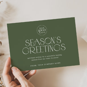 CHARLIE Green Easy Company Logo Business Christmas Holiday Card