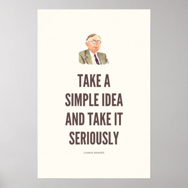 Charlie Munger Quote Poster (Front)