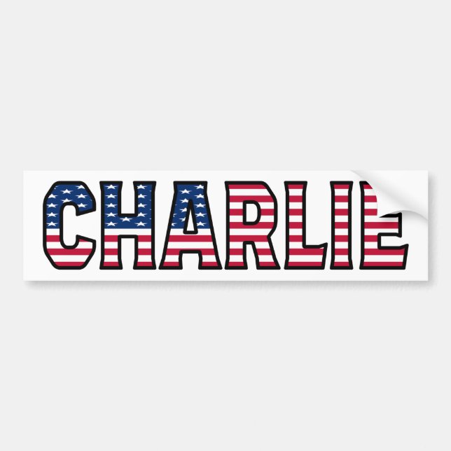 Charlie Name Vorname USA Aufkleber Sticker Auto (Front)
