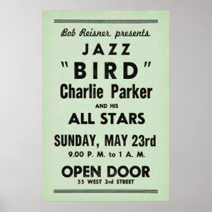 Charlie Parker jazz poster - Open Door - 1954 2