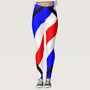 Charlie Red White Blue Leggings