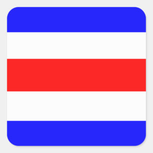 Charlie Red White Blue Square Sticker