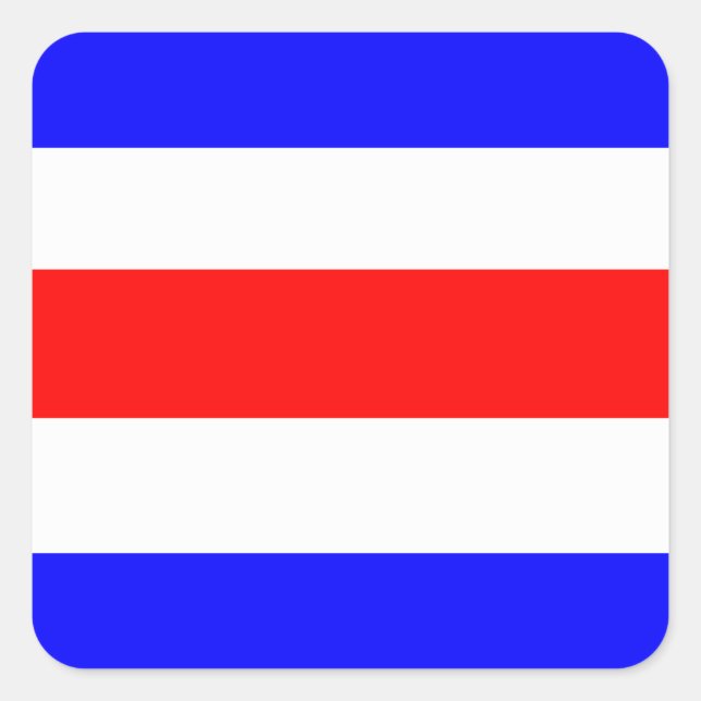 Charlie Red White Blue Square Sticker (Front)