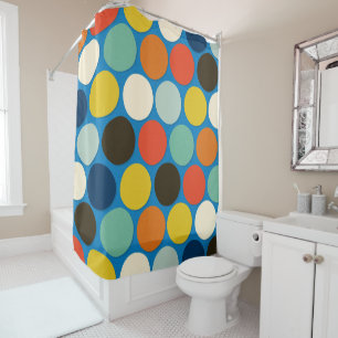 charlie spot blue shower curtain