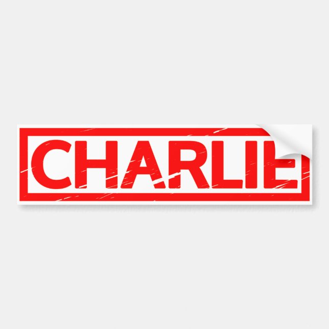 Charlie Stamp Bumper Sticker (Front)