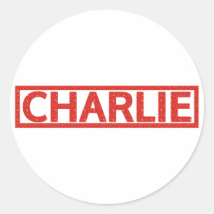 Charlie Stamp Classic Round Sticker