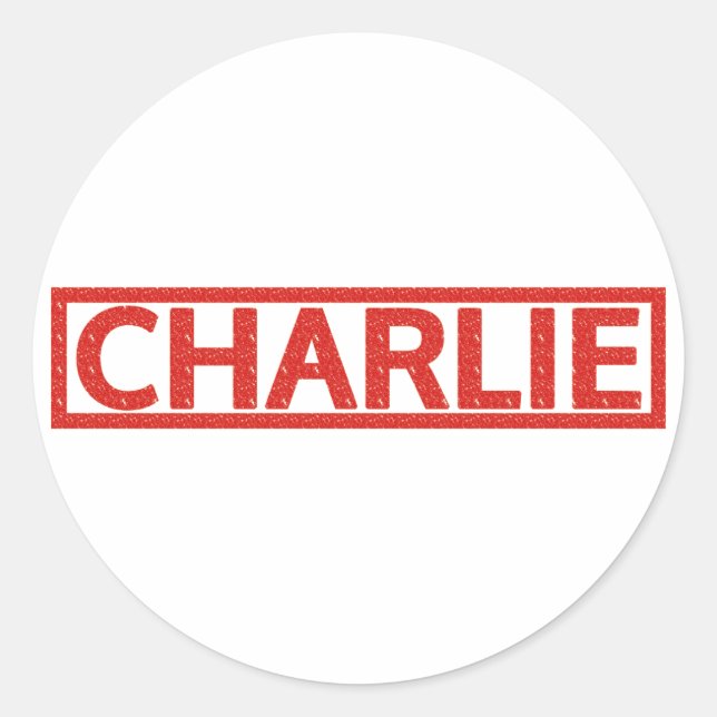 Charlie Stamp Classic Round Sticker (Front)