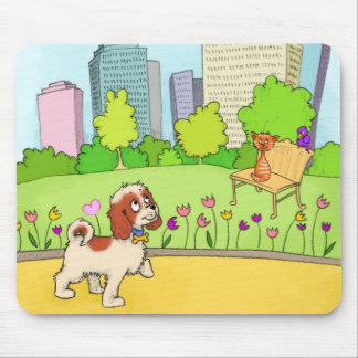 Charlie the Cavalier Central Park Mouse Mat
