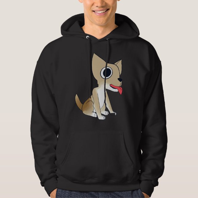Charlie The Chihuahua Full Colour W Transparent Bg Hoodie (Front)