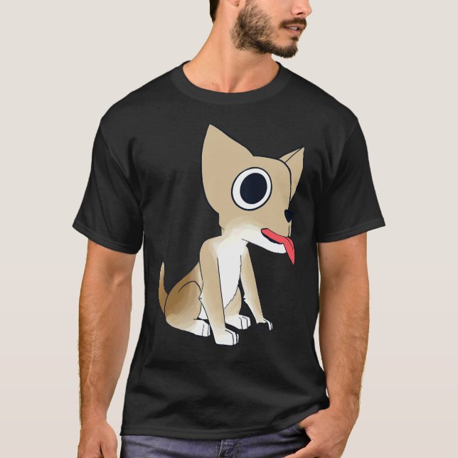 Charlie The Chihuahua Full Colour W Transparent Bg T-Shirt (Front)