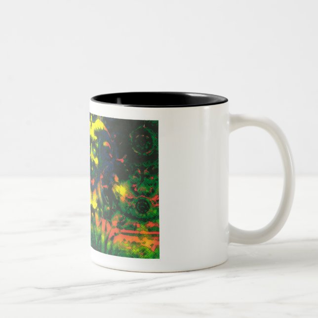 Charlie's Happy Gargoyle Two-Tone Coffee Mug (Right)