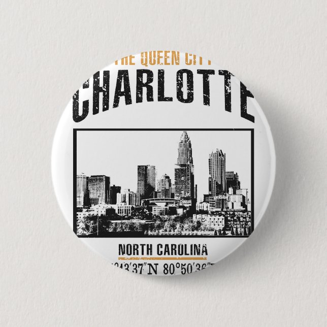Charlotte 6 Cm Round Badge (Front)