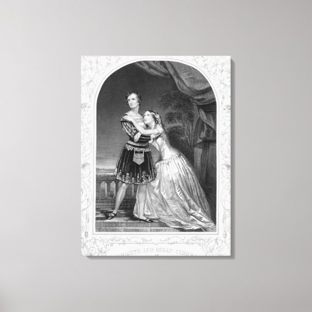 Charlotte and Susan Cushman as Romeo and Juliet, A Canvas Print (Front)