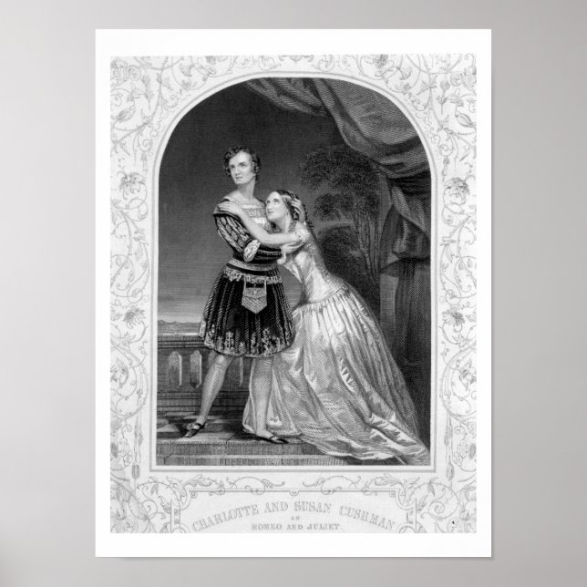Charlotte and Susan Cushman as Romeo and Juliet, A Poster (Front)