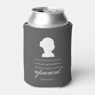 Charlotte Bronte - Keep Looking Upward - Black Can Cooler