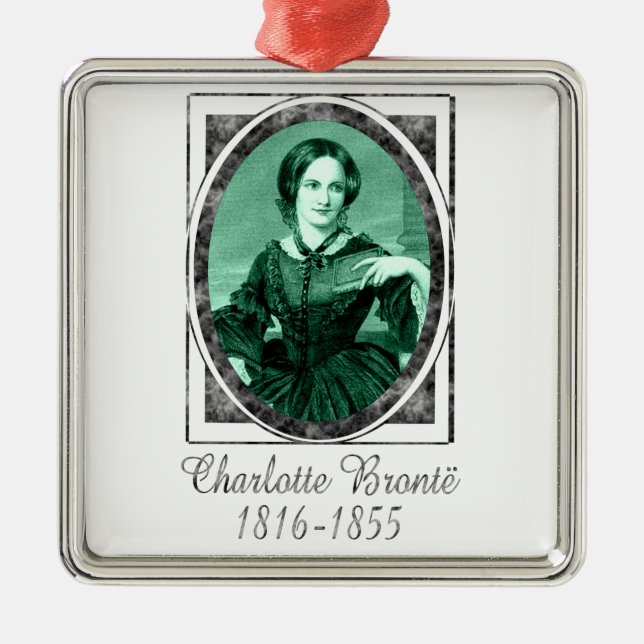 Charlotte Brontë Metal Tree Decoration (Front)