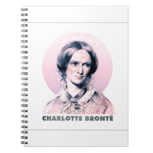 Charlotte Bronte Pink Richmond Painting Portrait Notebook
