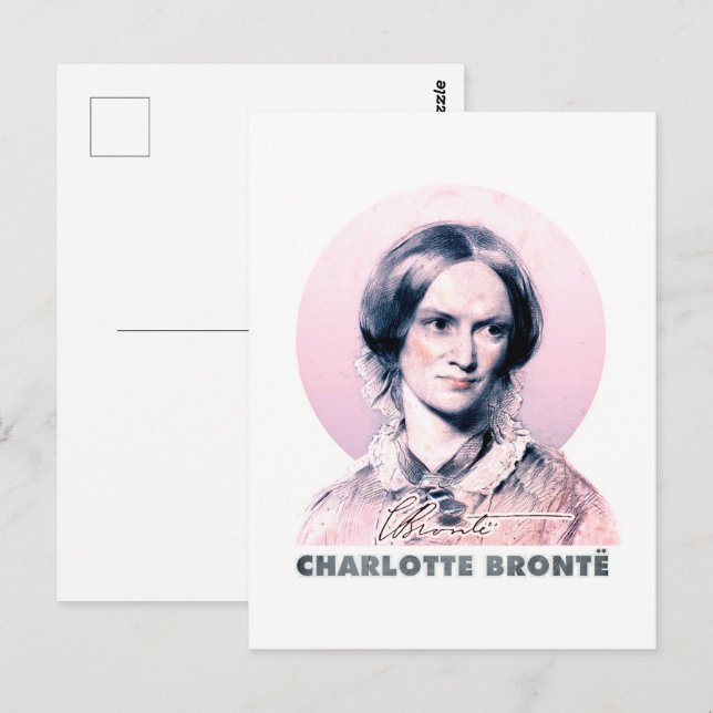 Charlotte Bronte Pink Richmond Painting Portrait Postcard (Front/Back)