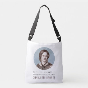 Charlotte Bronte Portrait and Quote Crossbody Bag