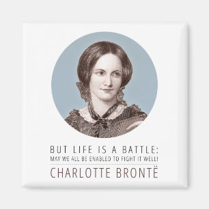 Charlotte Bronte Portrait and Quote Magnet