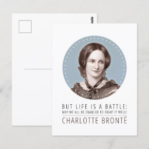 Charlotte Bronte Portrait and Quote Postcard