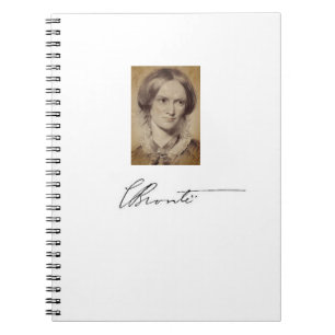 Charlotte Brontë portrait and signature Notebook