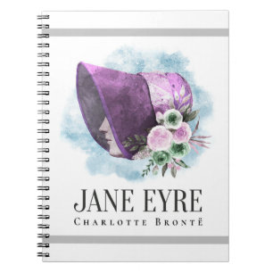 Charlotte Bronte Portrait by Richmond with Flowers Notebook