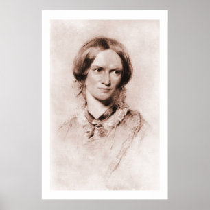 Charlotte Brontë sepia portrait by George Richmond Poster